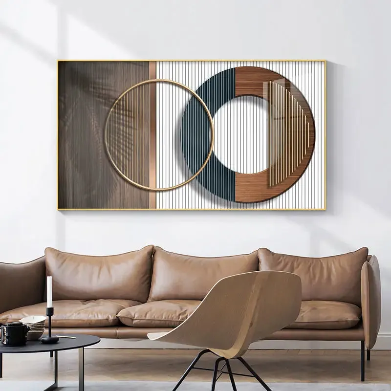 Modern Aesthetics Abstract Sun & Moon Wall Art Fine Art Canvas Prints Pictures For Luxury Loft Living Room Dining Room Lifestyle Art Decor