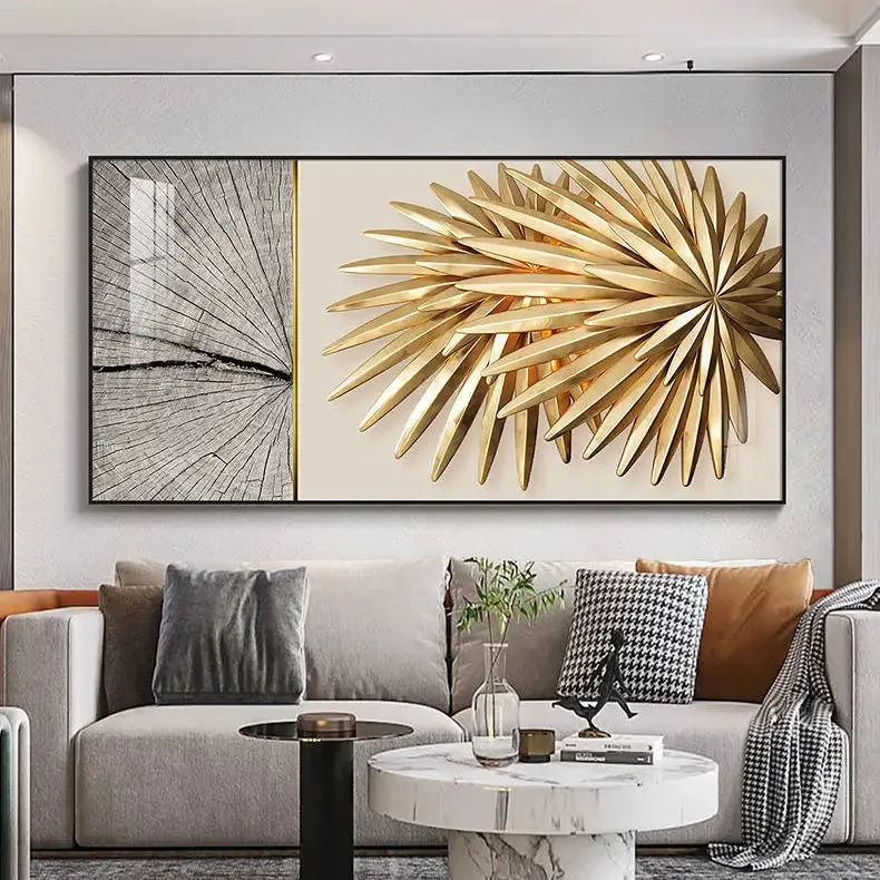 Modern Aesthetics Abstract Sun & Moon Wall Art Fine Art Canvas Prints Pictures For Luxury Loft Living Room Dining Room Lifestyle Art Decor