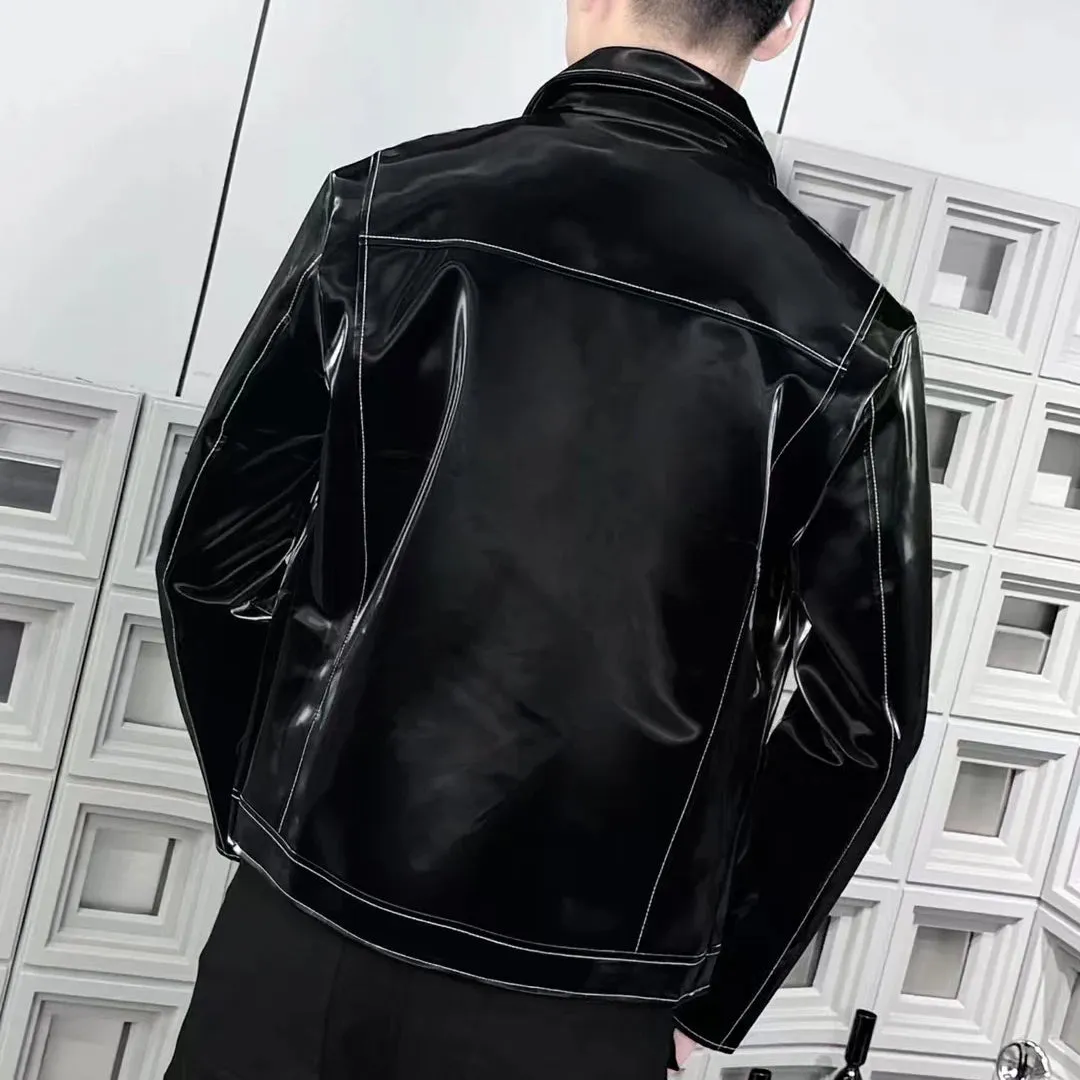 Multi-Zipper Buckle Leather Jacket