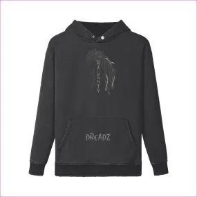 Naughty Dreadz Snow Wash Button Collar Hoodie