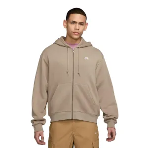 Nike SB Essentials Logo Zip Hood Khaki/White