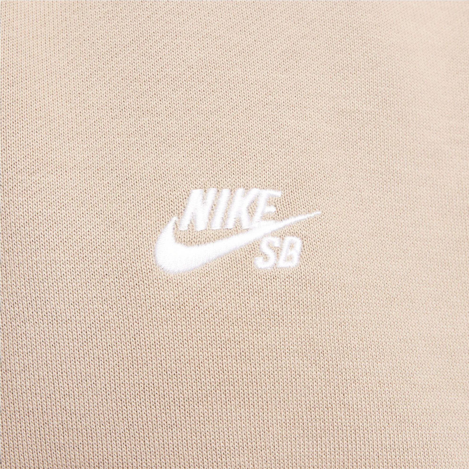 Nike SB Essentials Logo Zip Hood Khaki/White