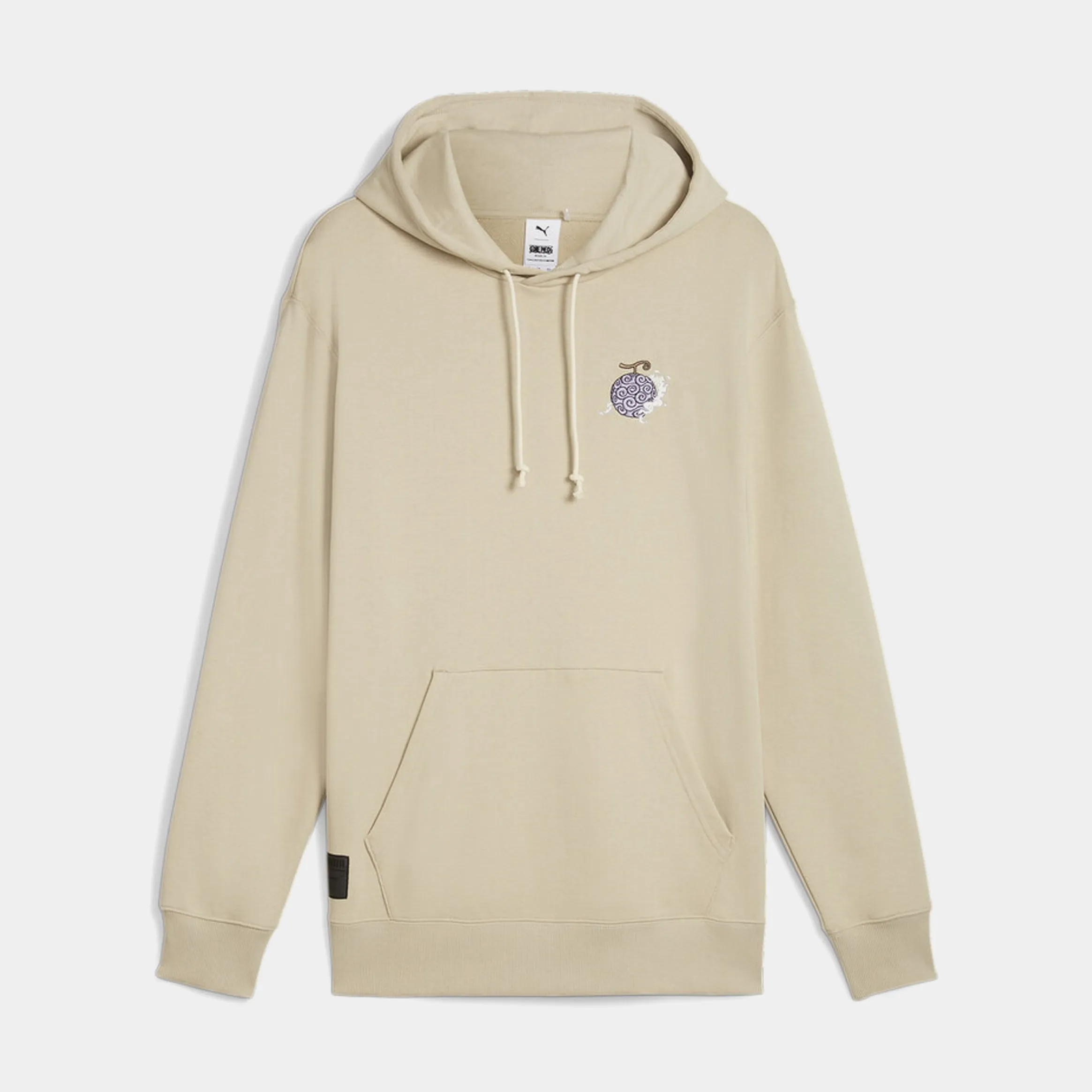 One Piece Graphic Pullover Mens Hoodie (Beige/Black)