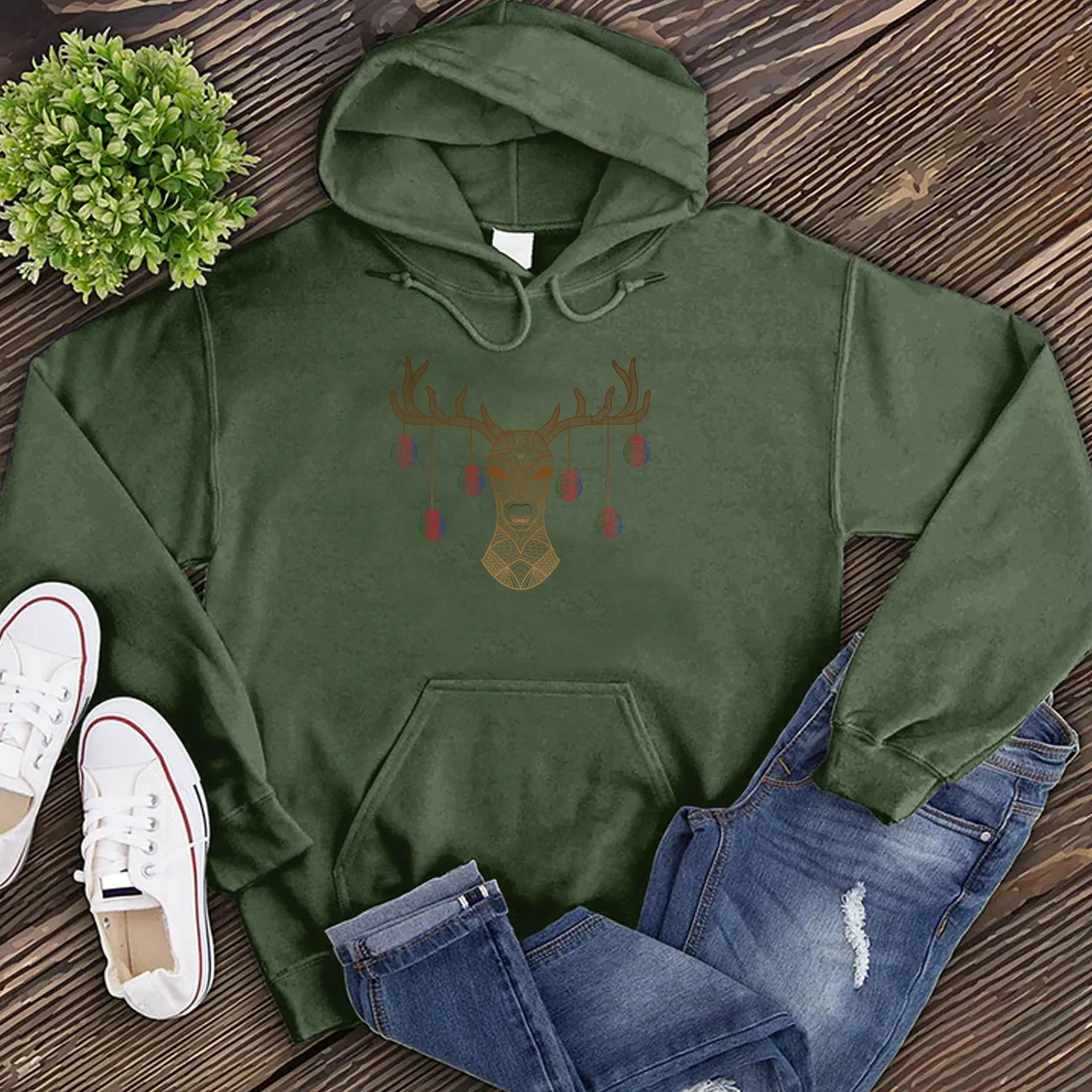 Ornament Reindeer Hoodie