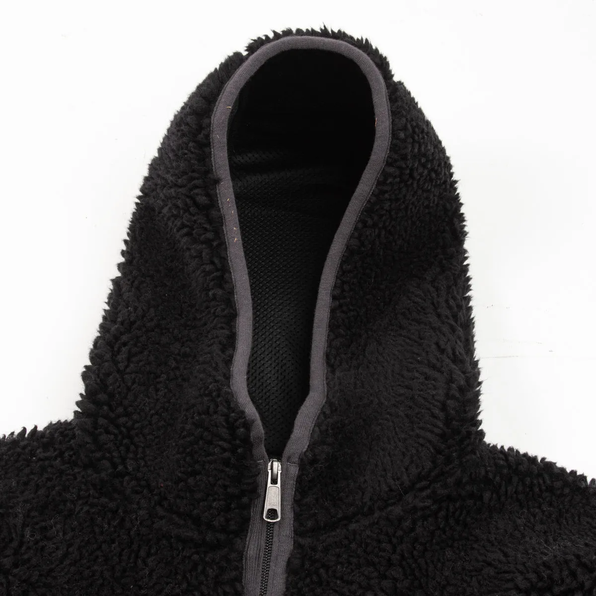 Outdoor Wool Pile Hooded Jacket