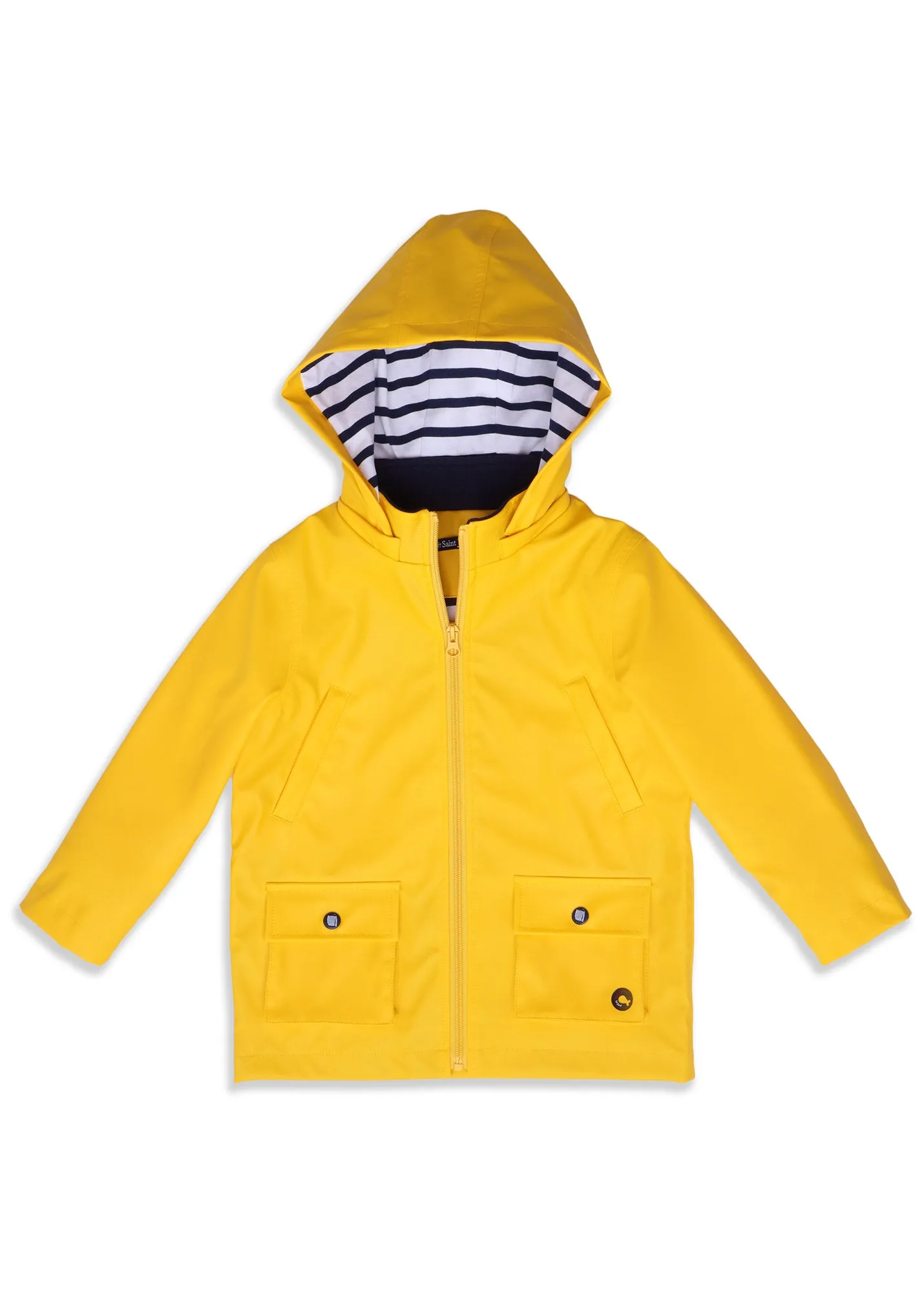 Pacifique parka for kids - waterproof, striped lining (JAUNE)