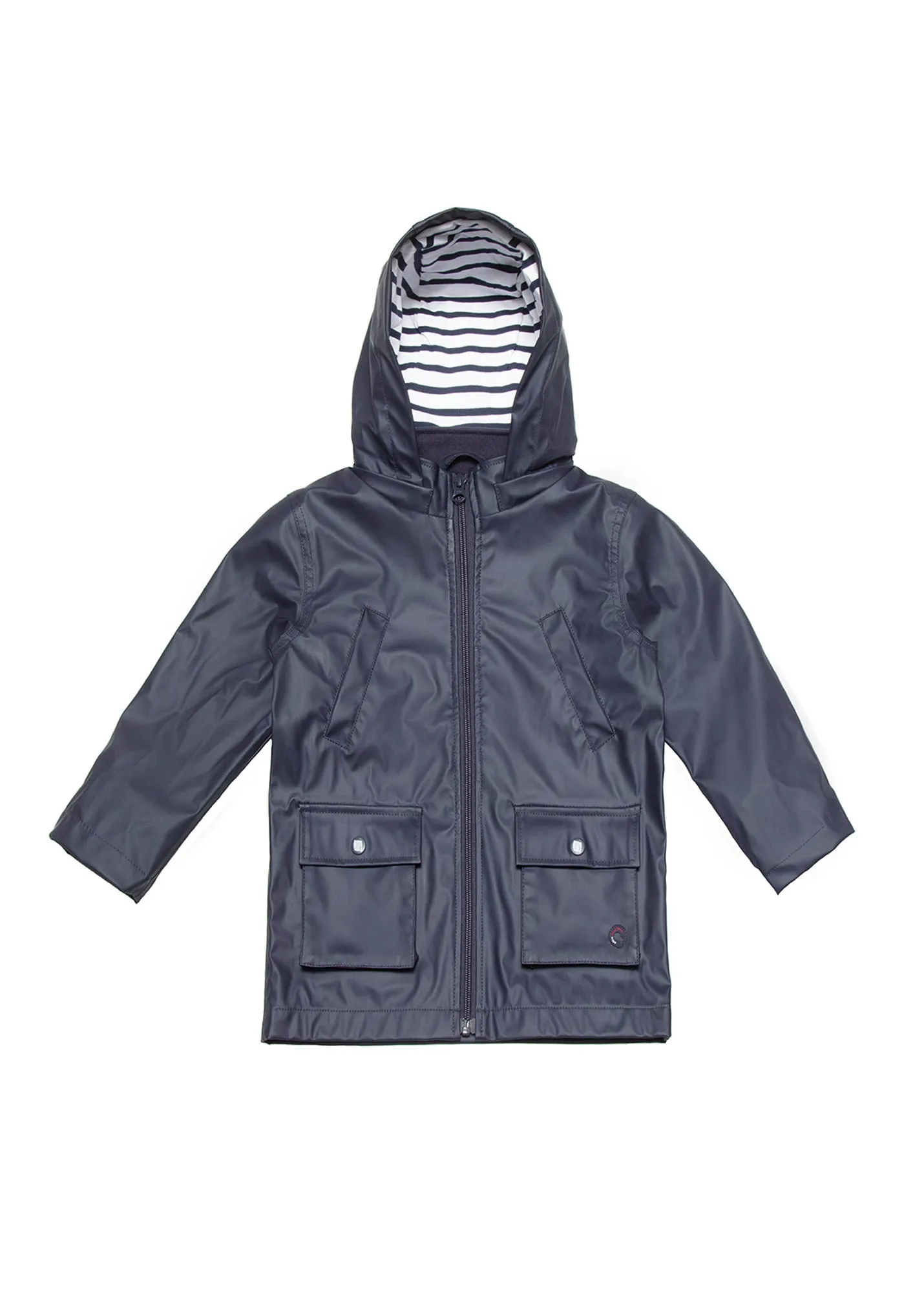 Pacifique parka for kids - waterproof, striped lining (MARINE)