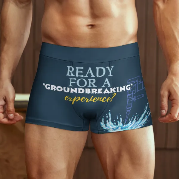 Personalised Men's Funny Quote Drill Boxer Shorts (D7266859)