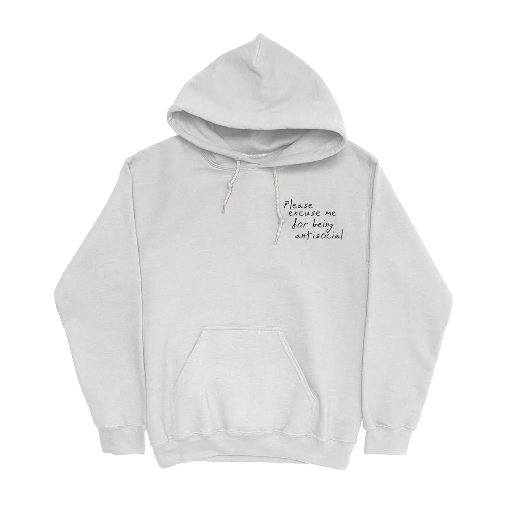 Please Excuse Me Hoodie (White)   Digital Album