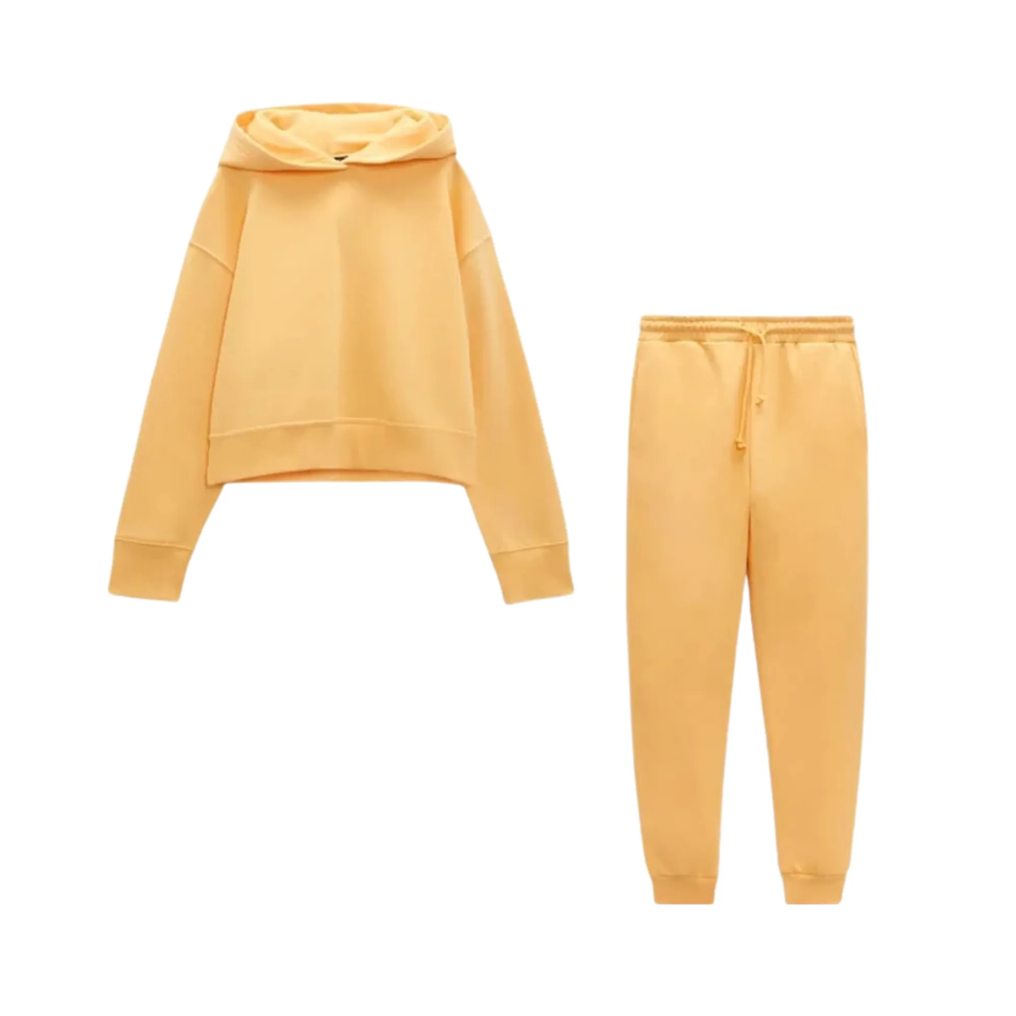 Pre Order:  Hooded Sweatshirt Drawstring Pants Set