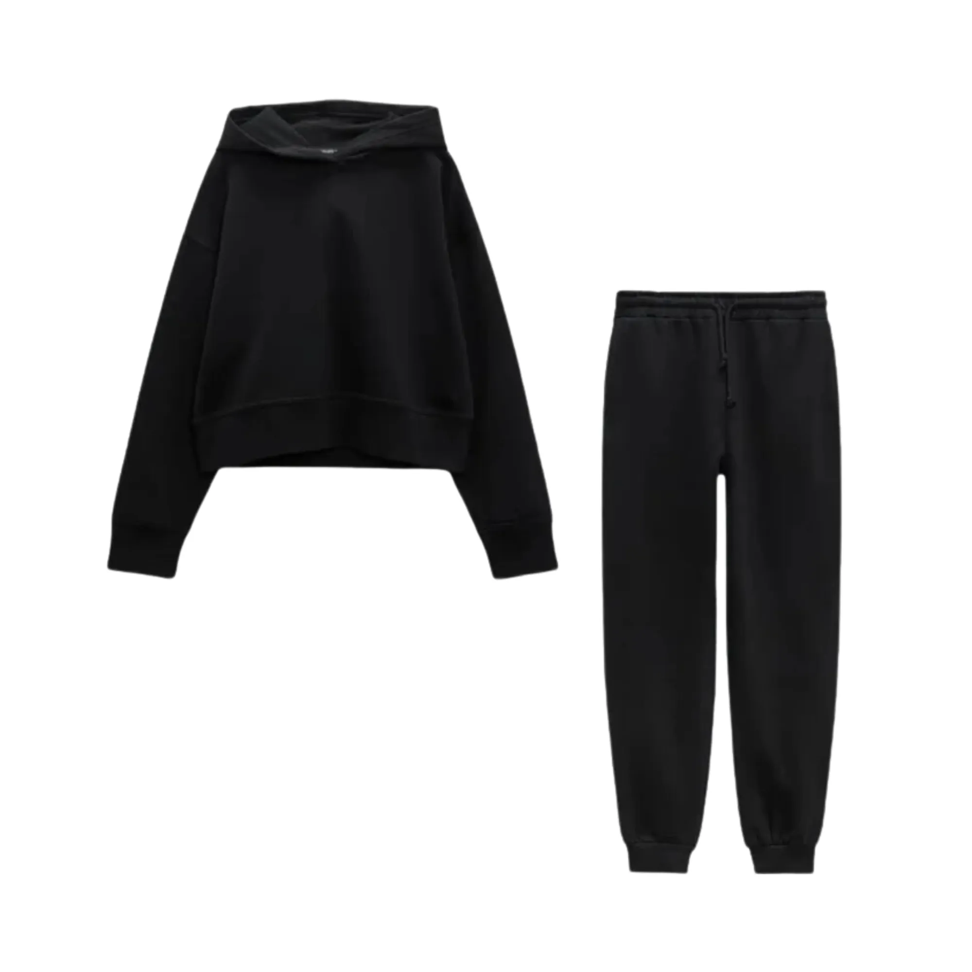 Pre Order:  Hooded Sweatshirt Drawstring Pants Set