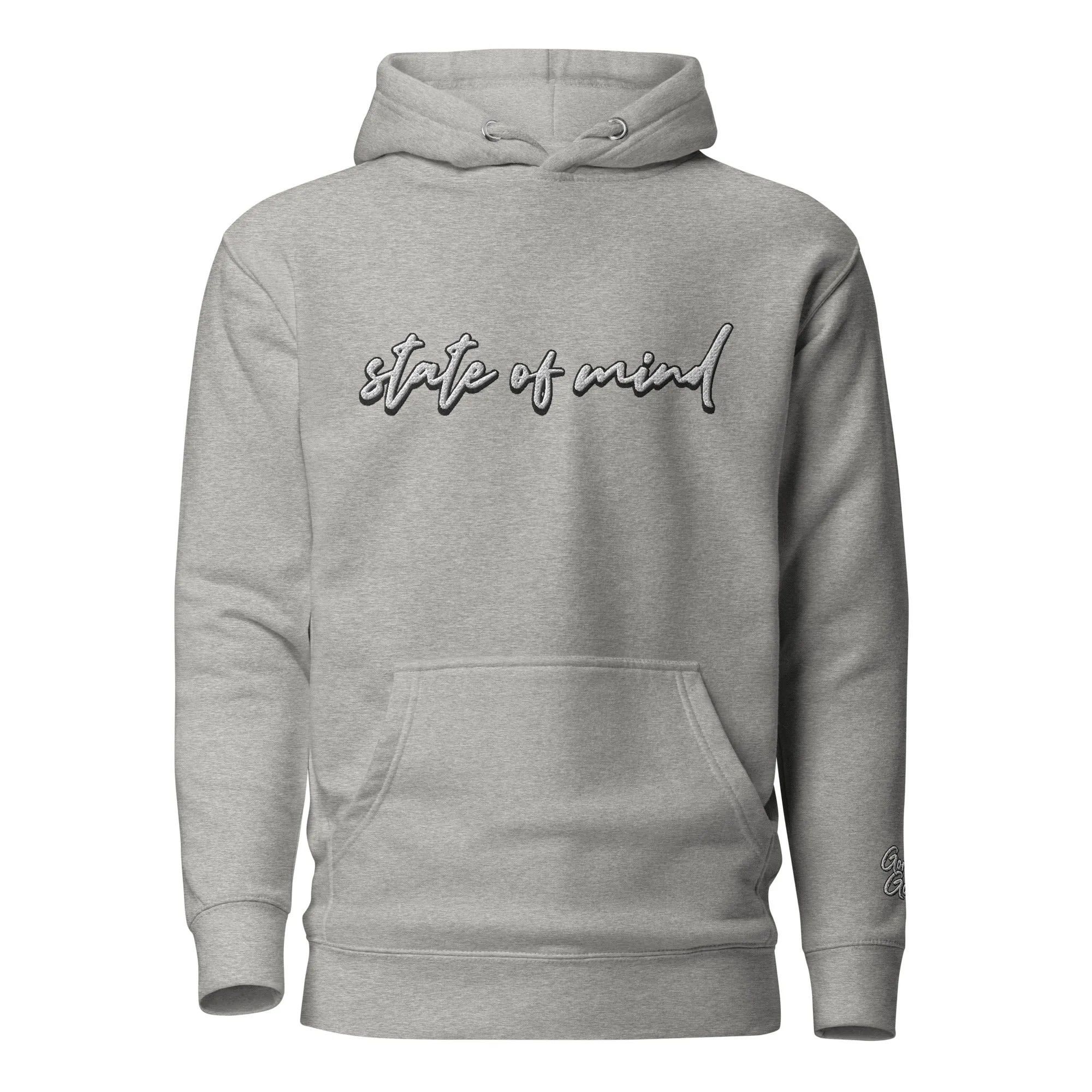 "State of Mind" Embroidered Unisex Hoodie (Color options available)