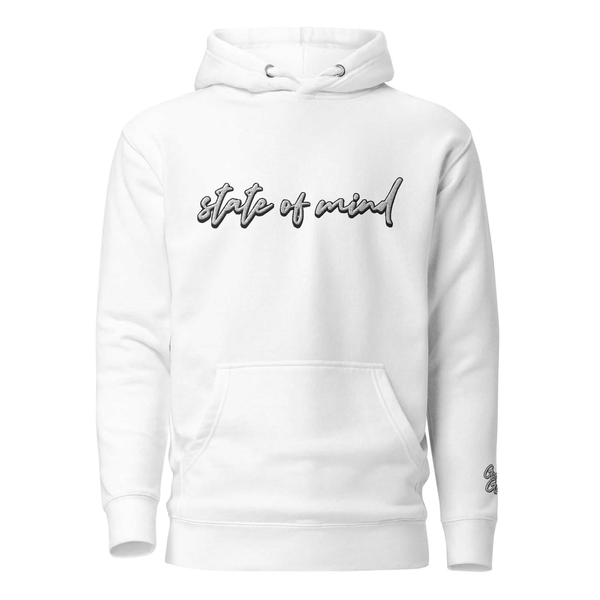 "State of Mind" Embroidered Unisex Hoodie (Color options available)