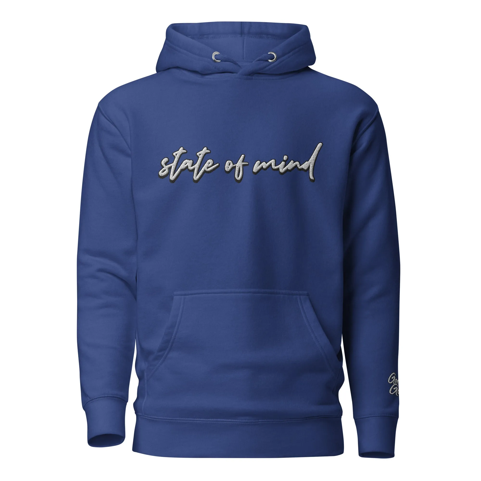 "State of Mind" Embroidered Unisex Hoodie (Color options available)