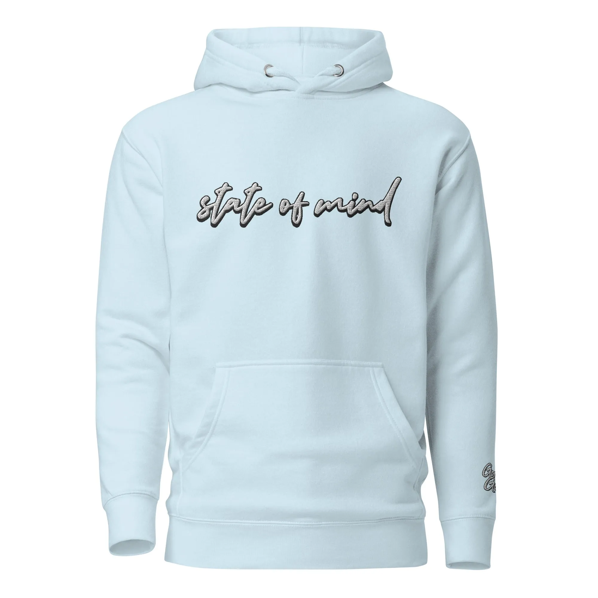 "State of Mind" Embroidered Unisex Hoodie (Color options available)