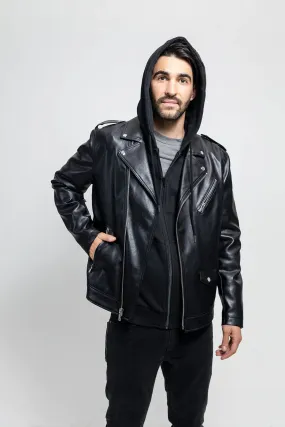 Ralph Mens Vegan Faux Leather Jacket