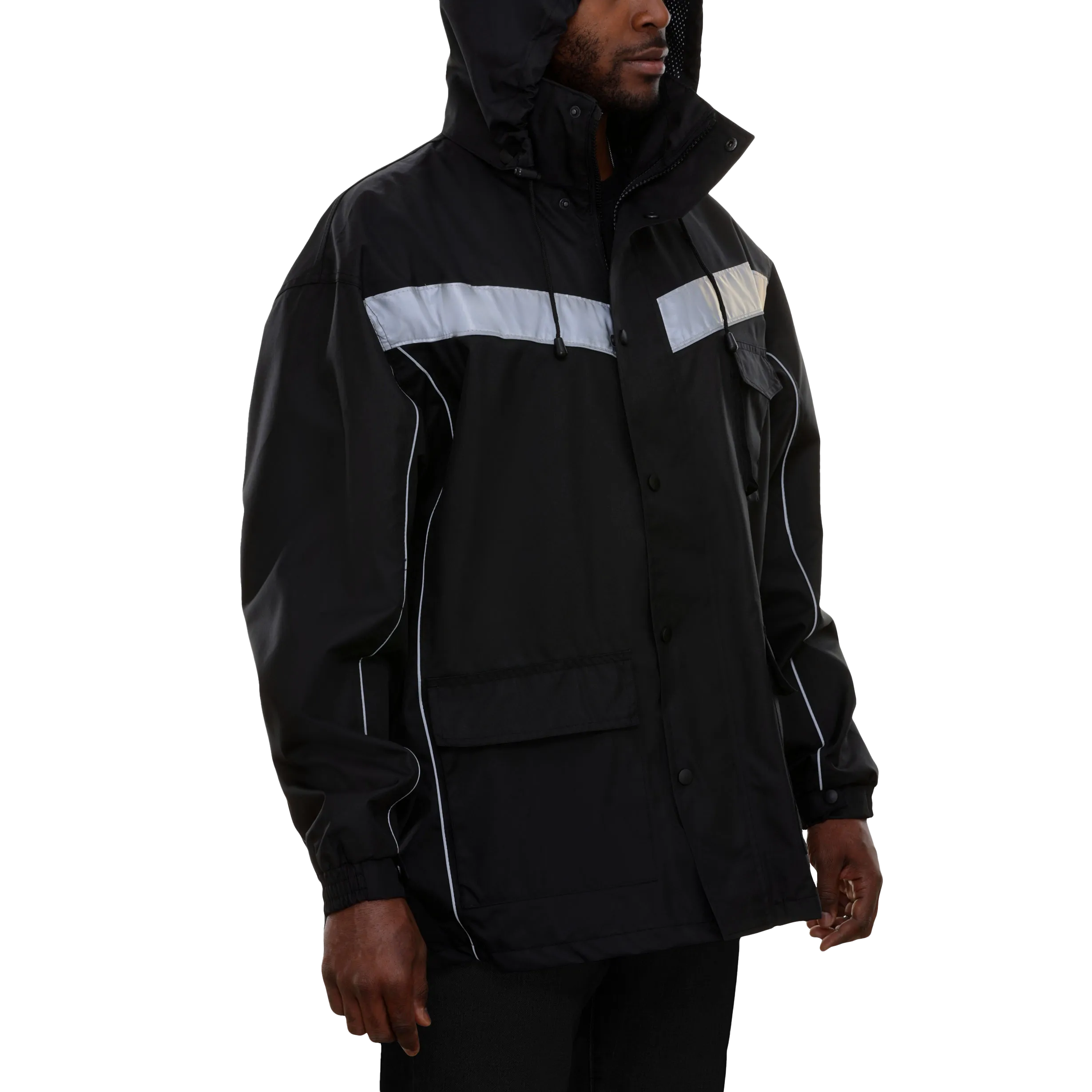 Reflective Jacket Parka Breathable Waterproof Hooded