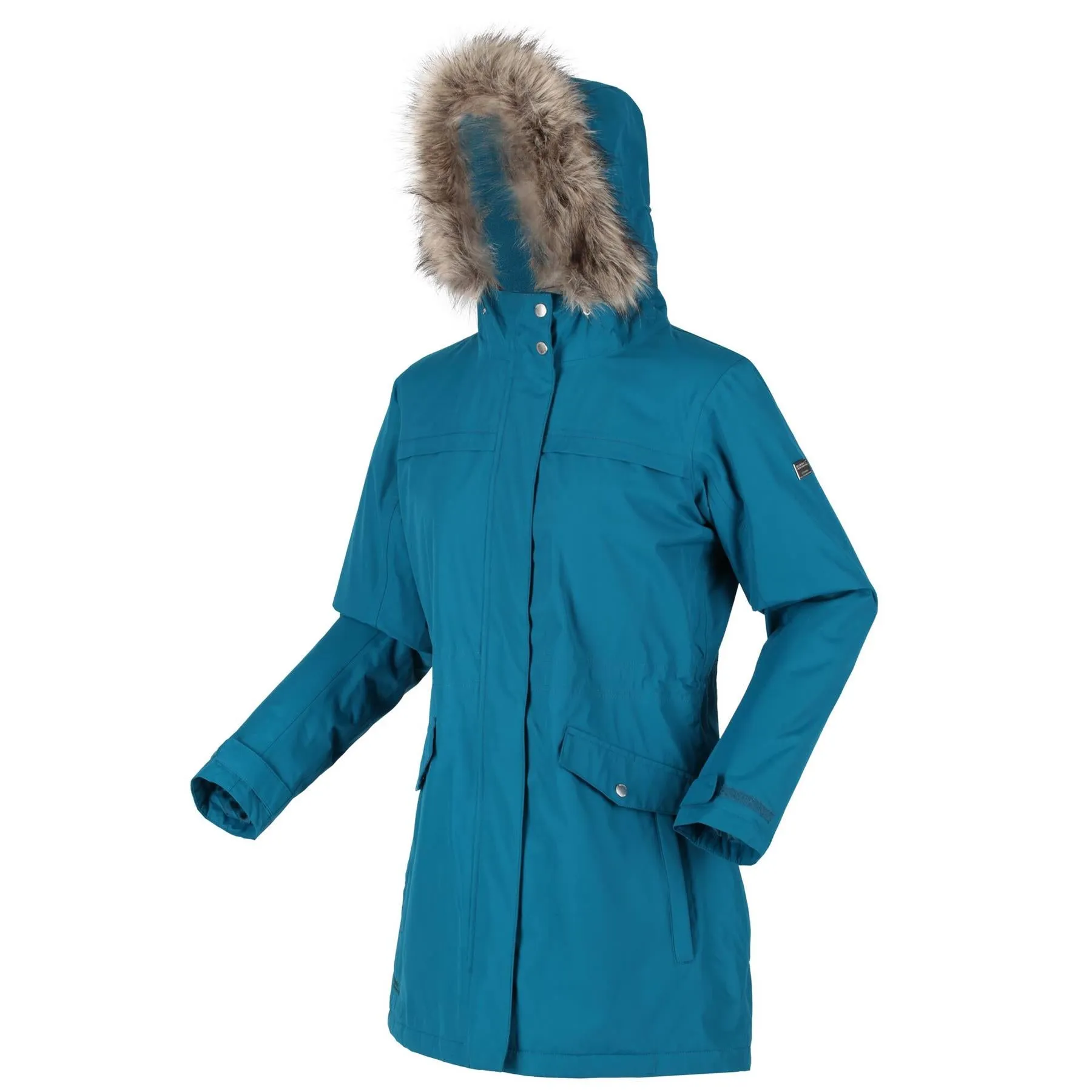 Regatta Womens Serleena II Waterproof Insulated Fur Trim Hooded Parka Jacket