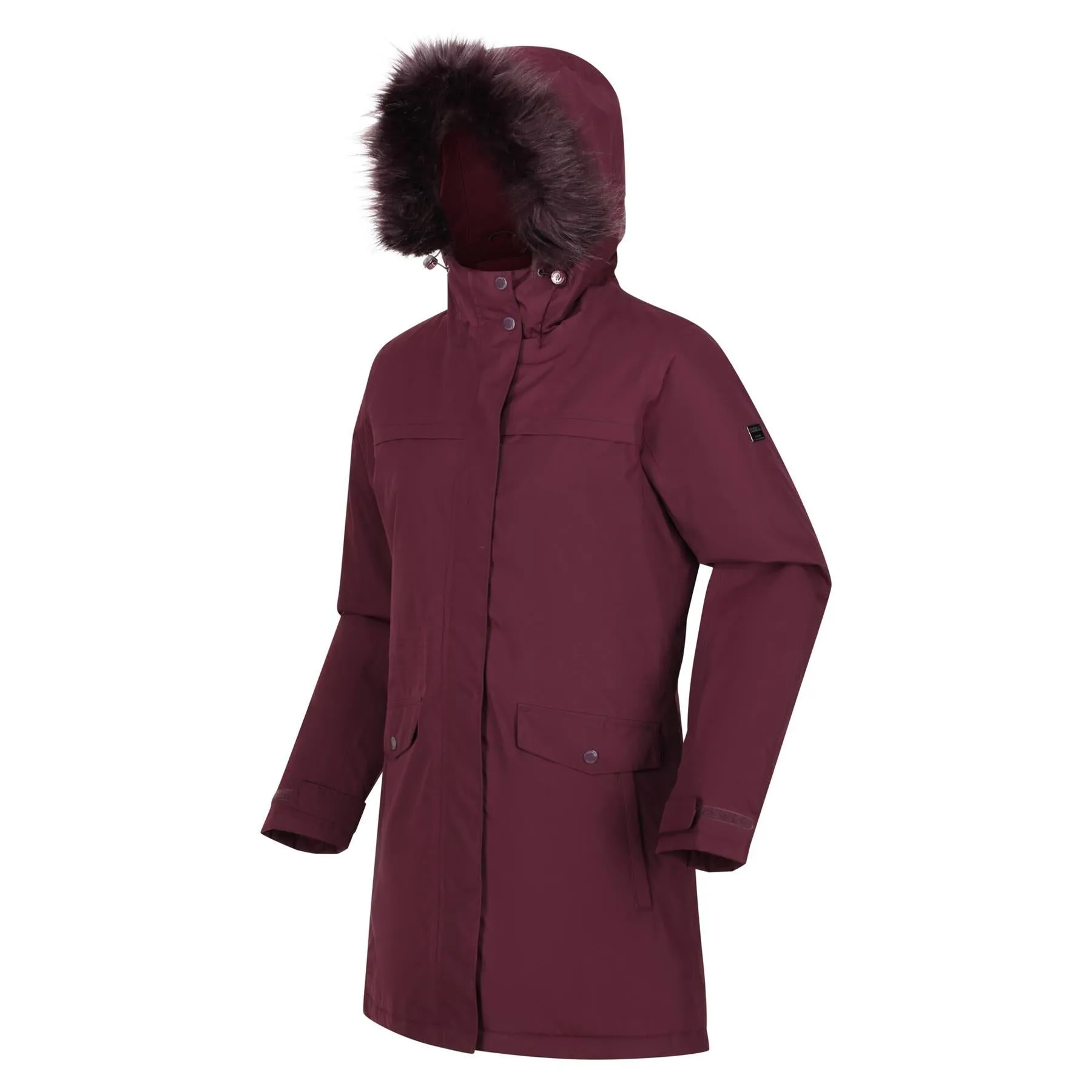 Regatta Womens Serleena II Waterproof Insulated Fur Trim Hooded Parka Jacket