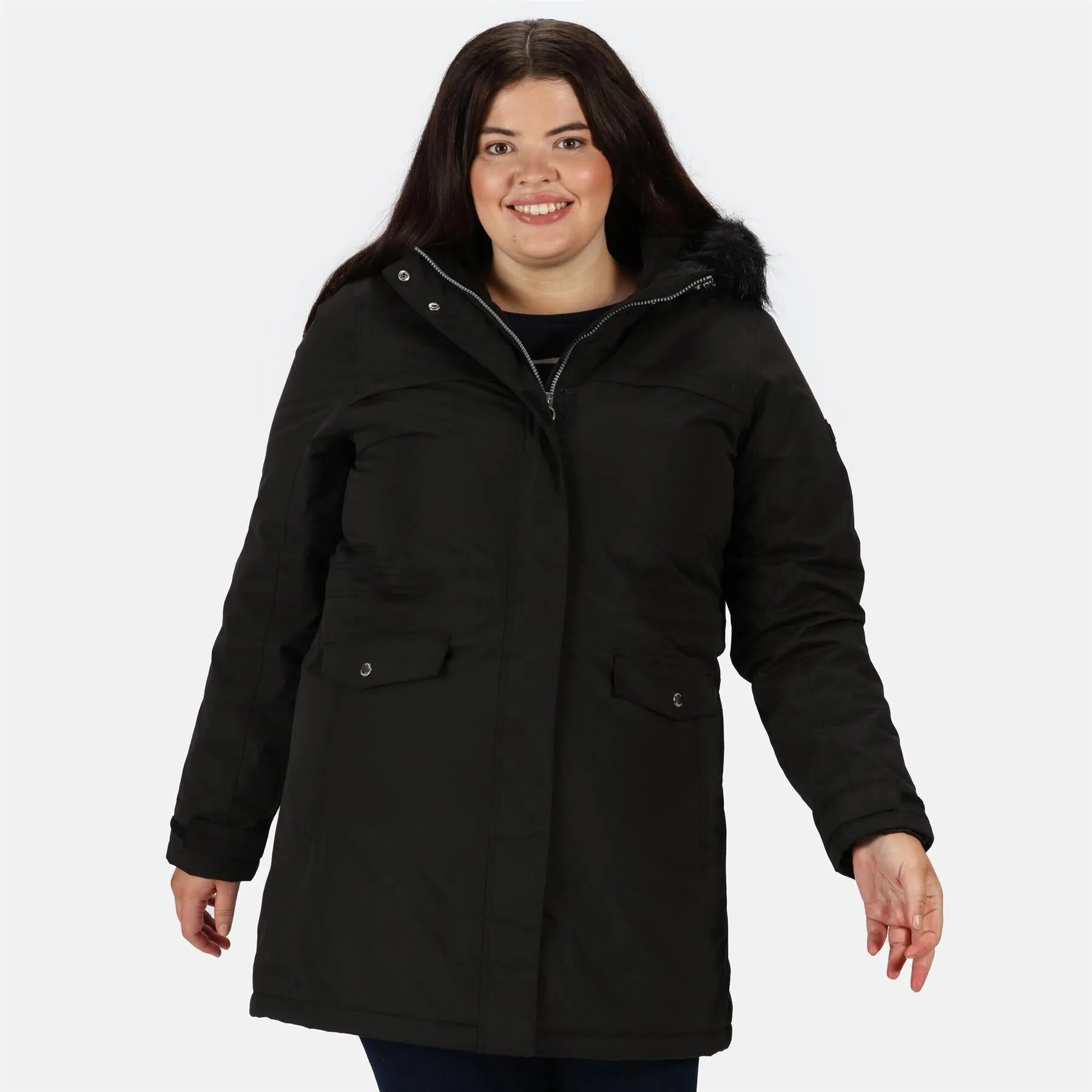 Regatta Womens Serleena II Waterproof Insulated Fur Trim Hooded Parka Jacket