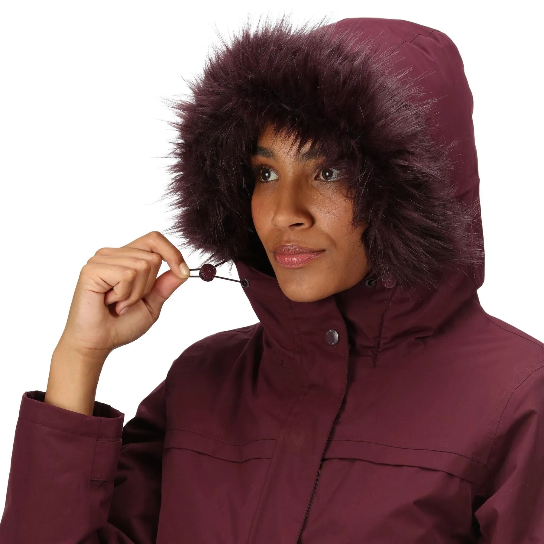 Regatta Womens Serleena II Waterproof Insulated Fur Trim Hooded Parka Jacket