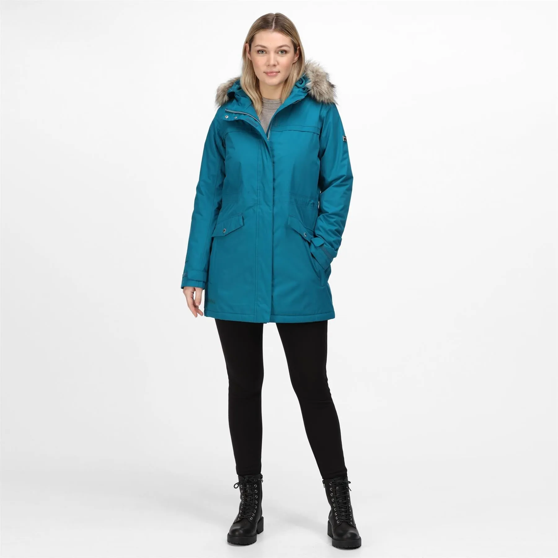 Regatta Womens Serleena II Waterproof Insulated Fur Trim Hooded Parka Jacket