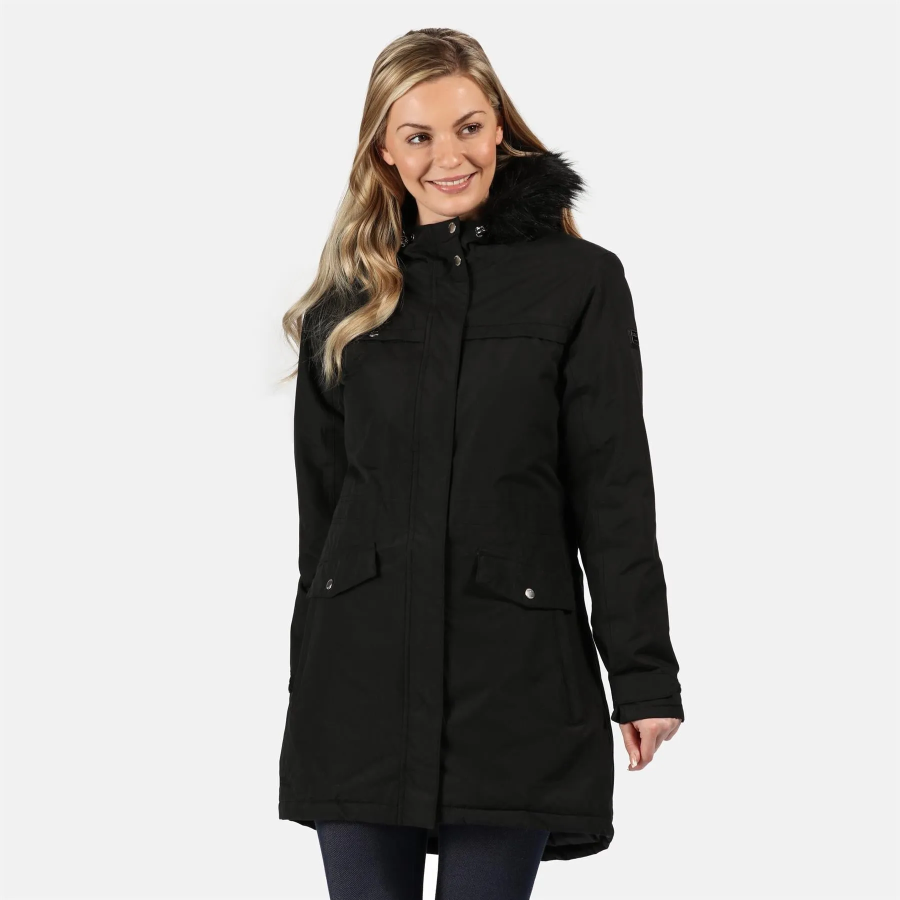 Regatta Womens Serleena II Waterproof Insulated Fur Trim Hooded Parka Jacket