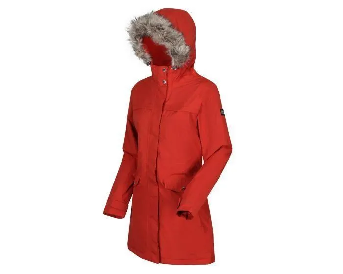 Regatta Womens Serleena II Waterproof Insulated Fur Trim Hooded Parka Jacket