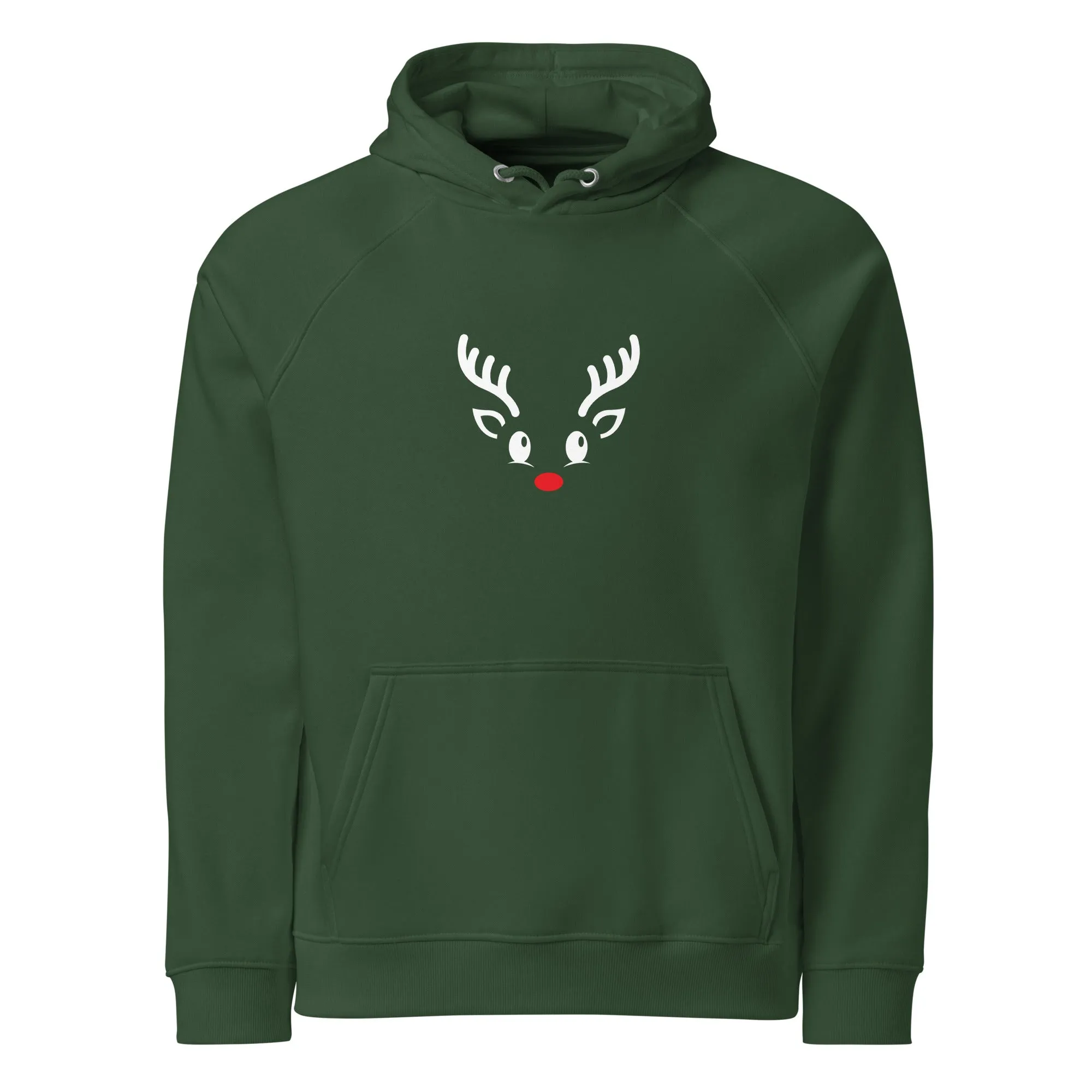 Reindeer Graphics Men Eco Raglan Hoodie