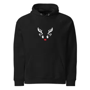 Reindeer Graphics Men Eco Raglan Hoodie