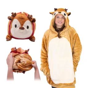 Riley the Reindeer Snugible | Blanket Hoodie & Pillow