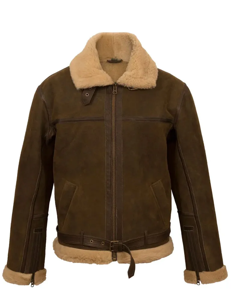 Shearling Suede Genuine Leather Jacket