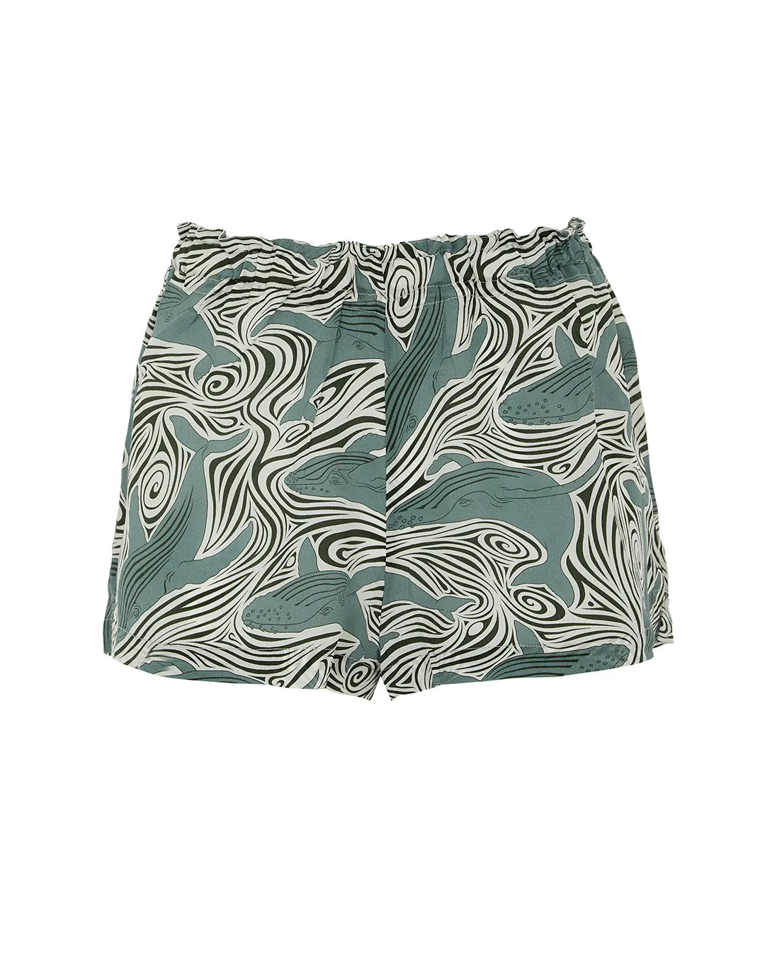 Silk Bed-to-Beach Shorts WHALE