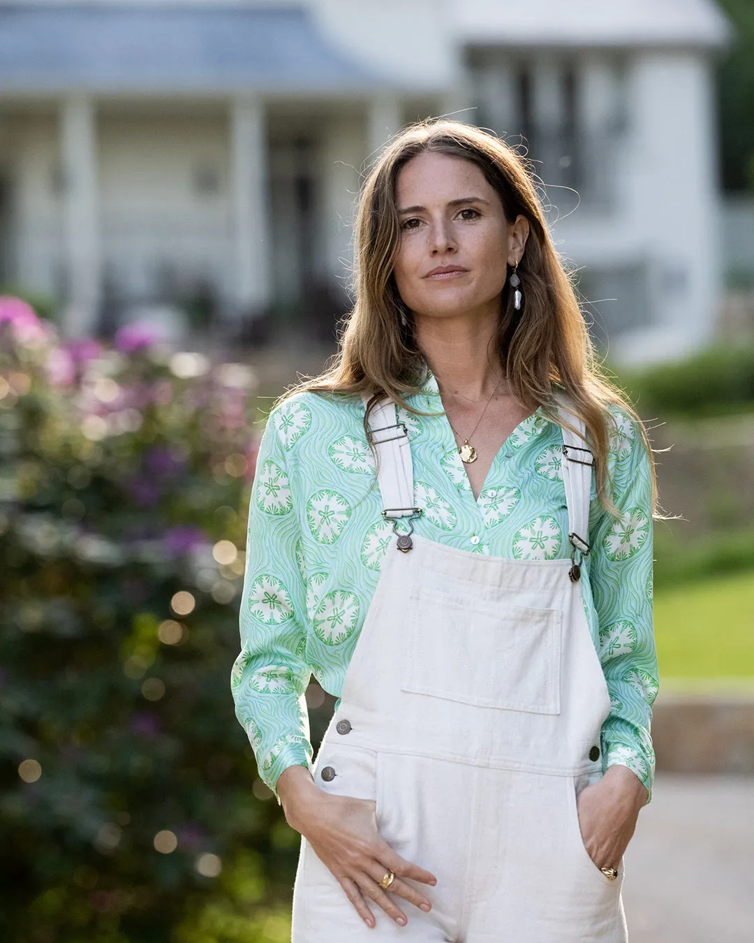 Silk Blouse SAND DOLLAR REPEAT