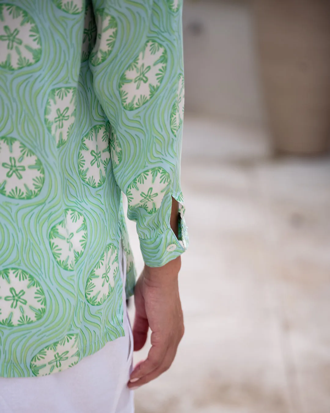 Silk Blouse SAND DOLLAR REPEAT