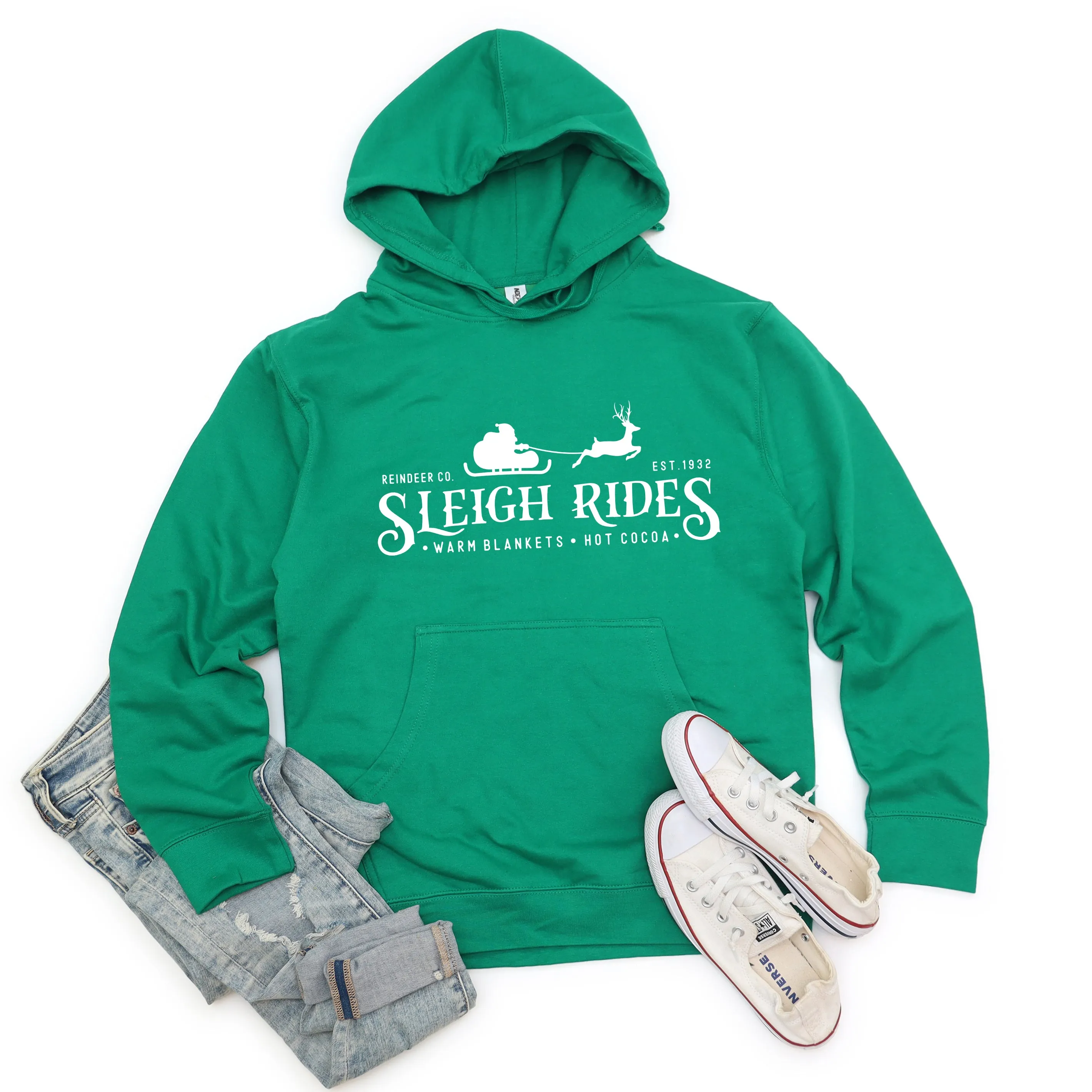 Sleigh Rides Reindeer | Hoodie