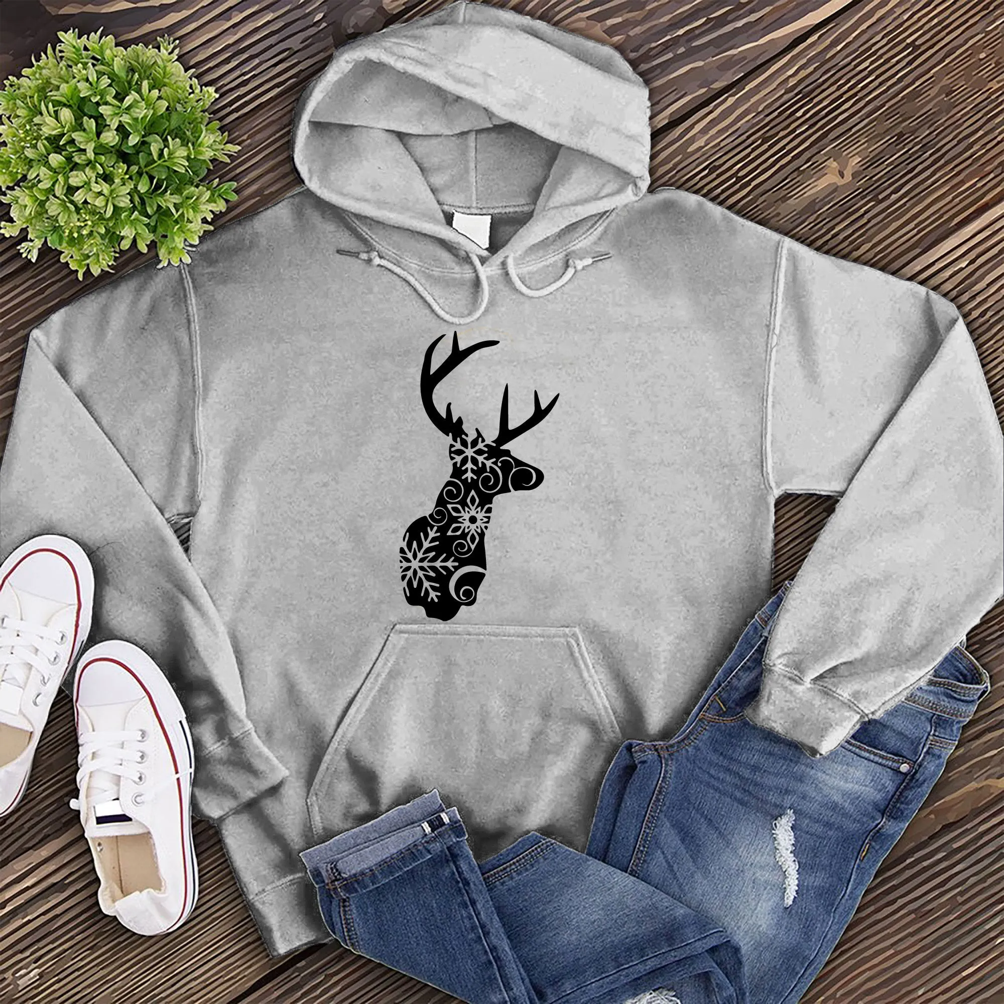 Snowflake Reindeer Hoodie