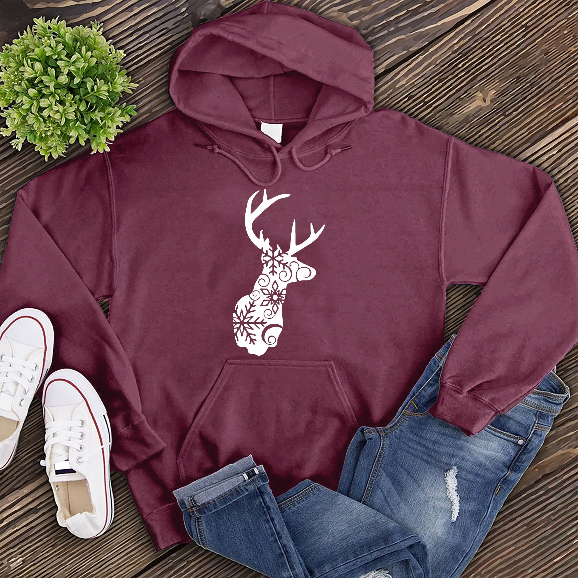 Snowflake Reindeer Hoodie