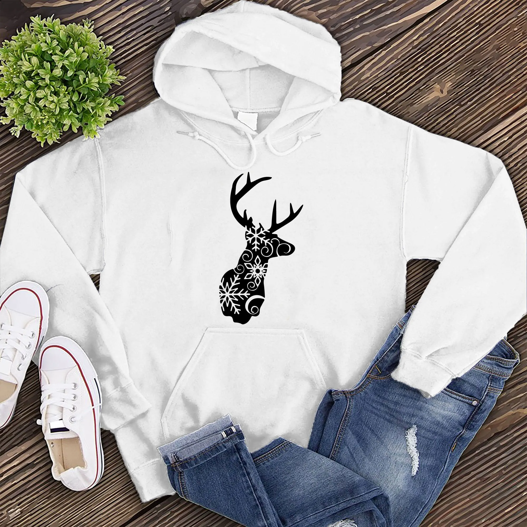 Snowflake Reindeer Hoodie