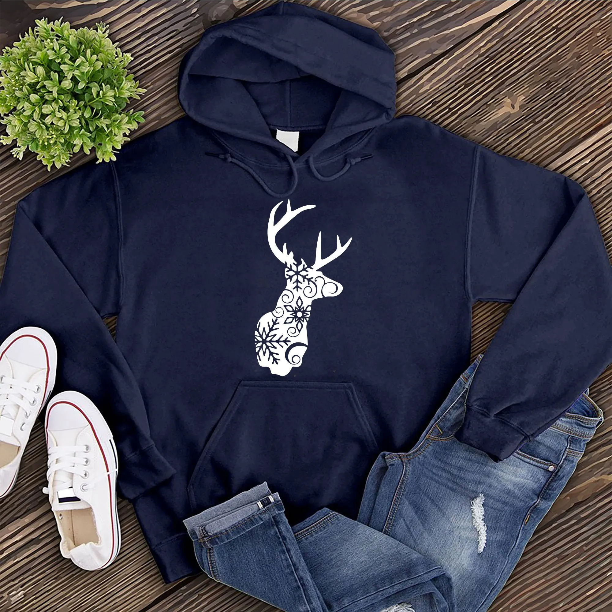 Snowflake Reindeer Hoodie