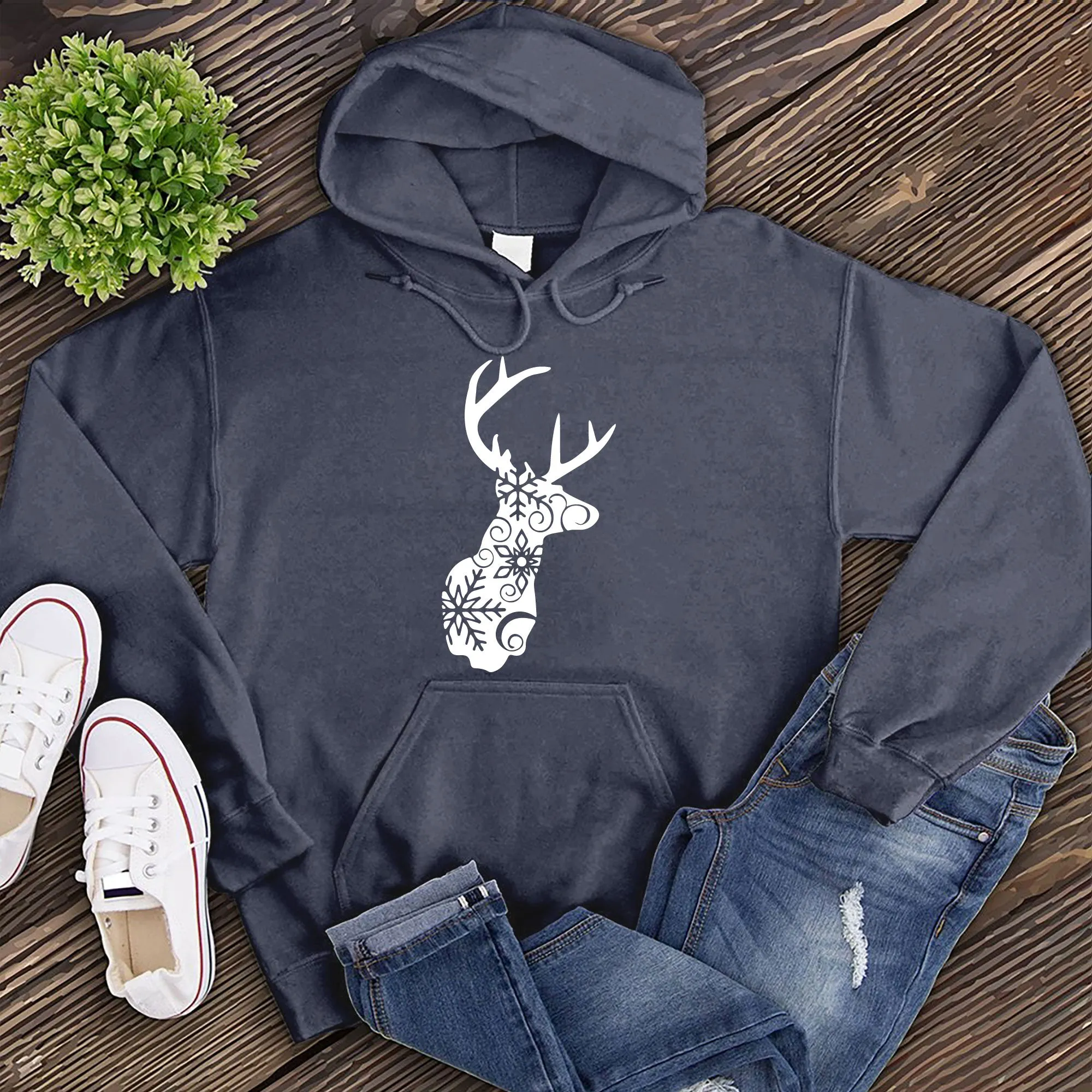 Snowflake Reindeer Hoodie