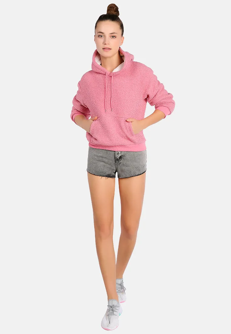 Soft Fleece Pullover Drawstring Hoodie