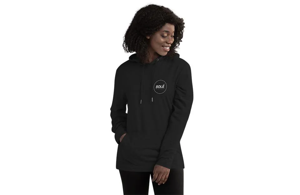 Solé Logo - Womens Black Lightweight Hoodie