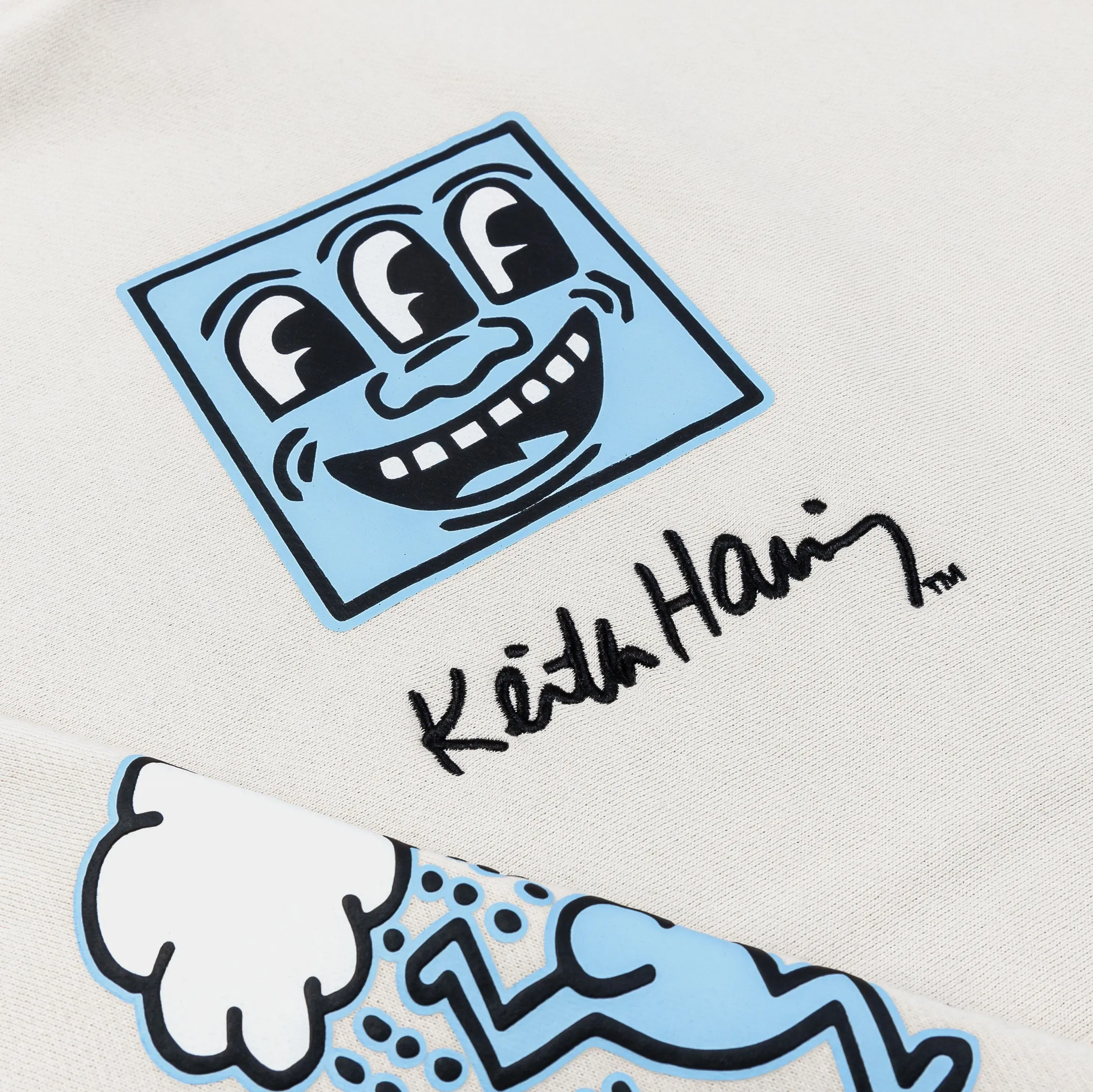 SP x Keith Haring The Logomania Pullover Mens Hoodie (Beige/Blue)