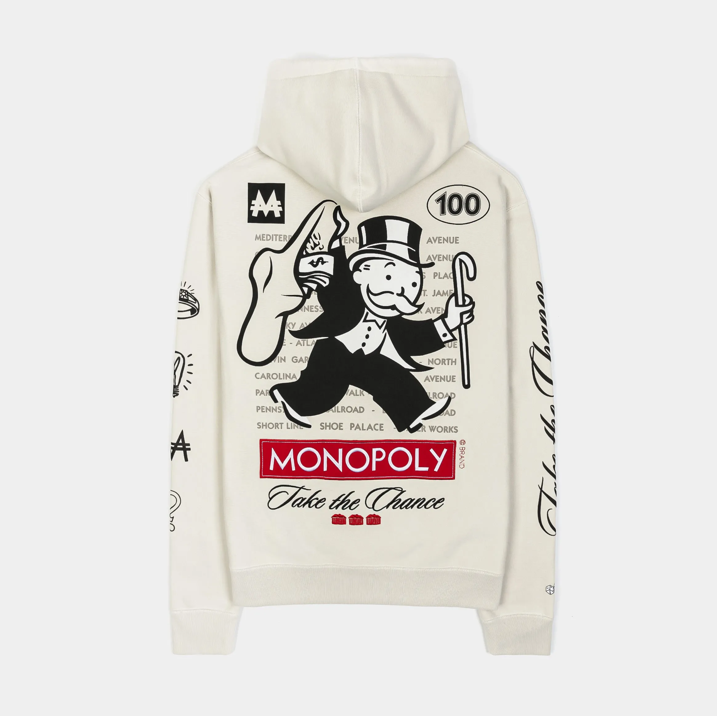 SP x Monopoly Money Pullover Mens Hoodie (Beige/Red)