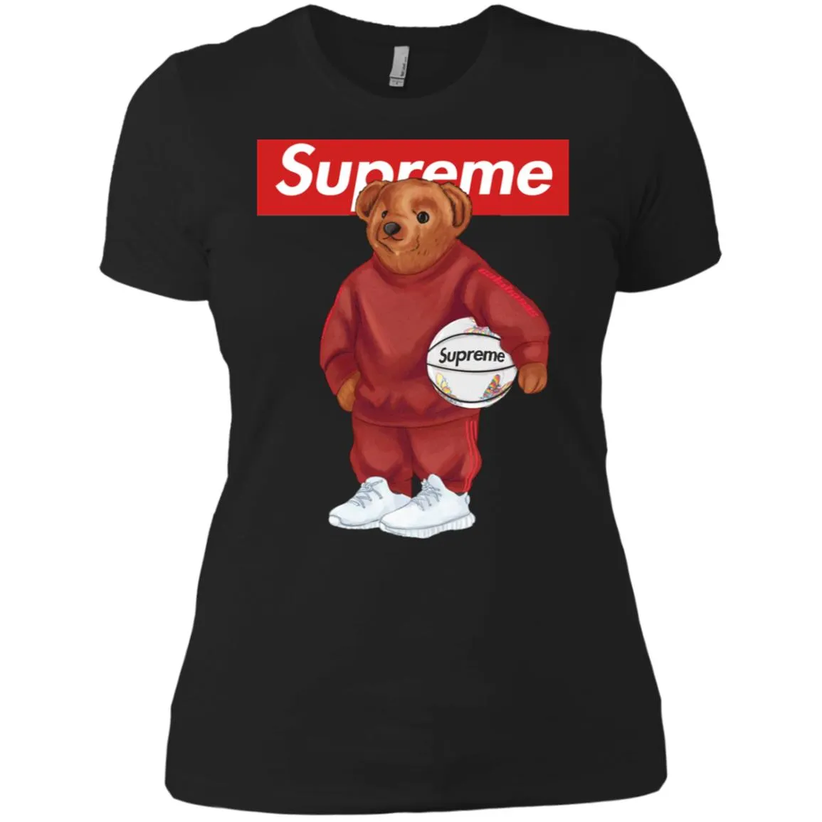 Supreme Bear Sport T-shirt Women Cotton T-Shirt