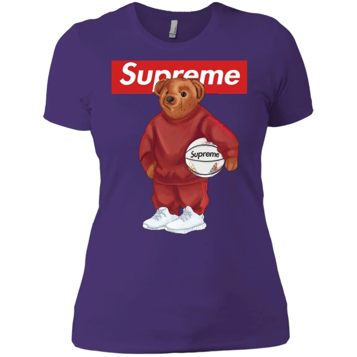 Supreme Bear Sport T-shirt Women Cotton T-Shirt