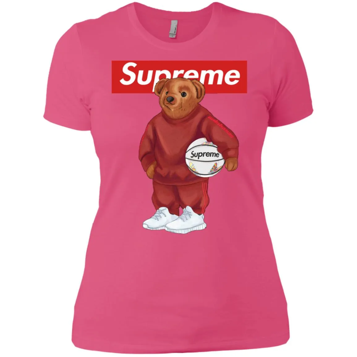 Supreme Bear Sport T-shirt Women Cotton T-Shirt