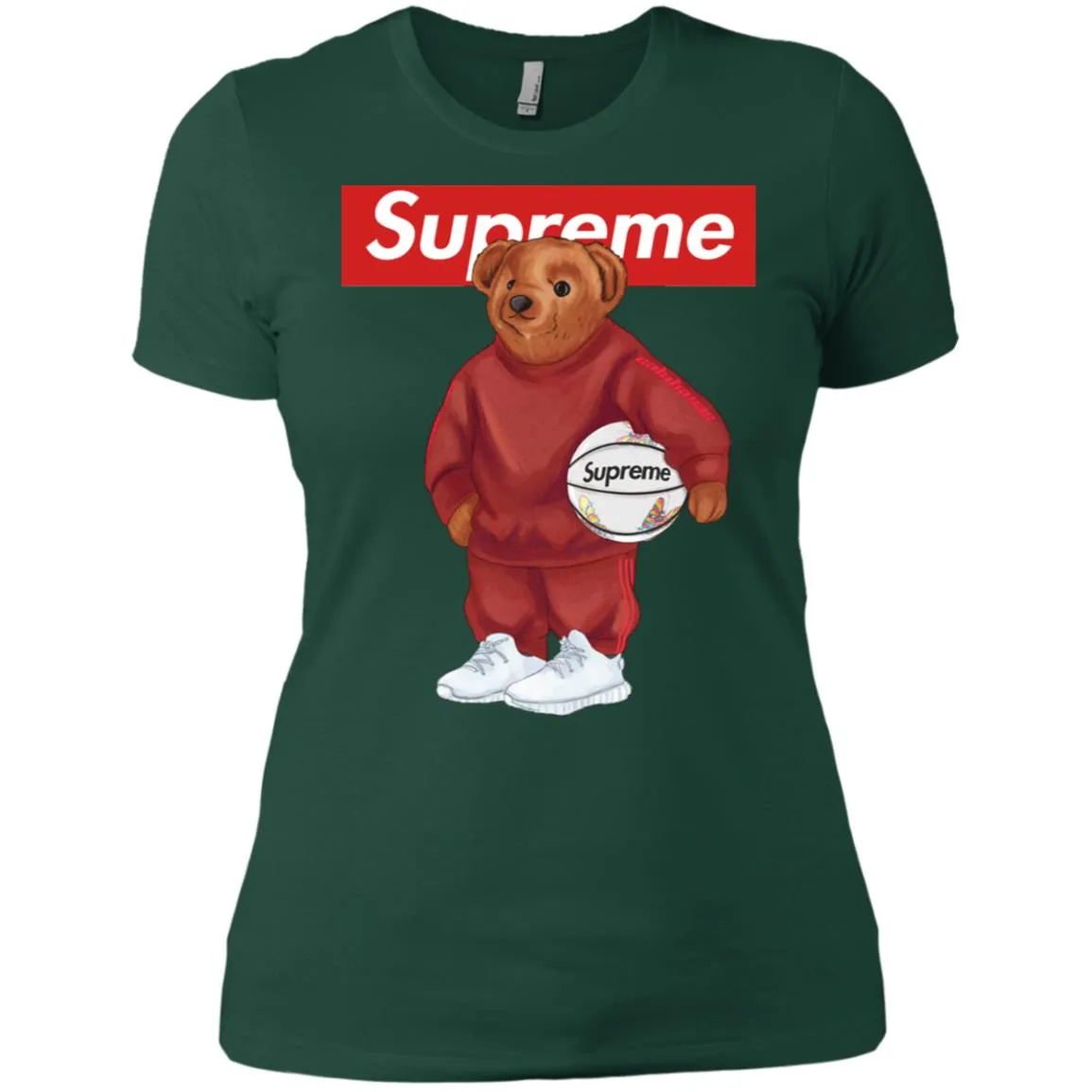 Supreme Bear Sport T-shirt Women Cotton T-Shirt