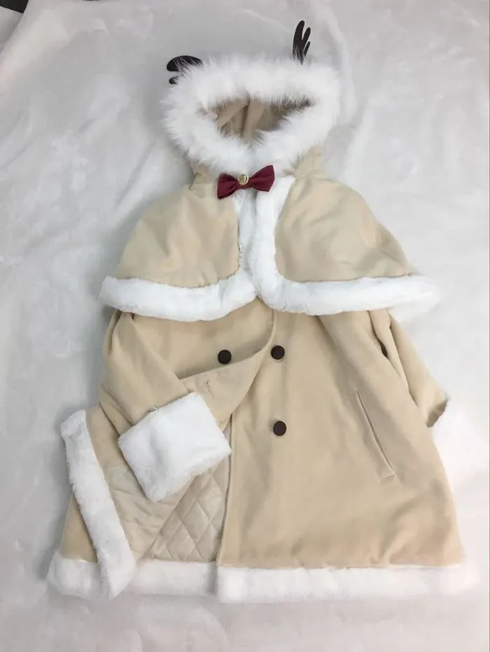 Tiny Reindeer Winter Dress Coat